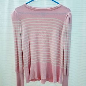 Design History: LG pink & white stripped scoop neck sweater